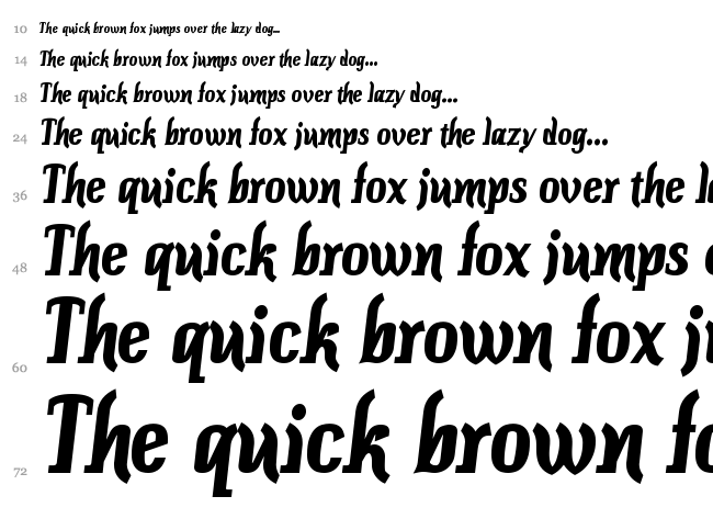 Colourbars font waterfall